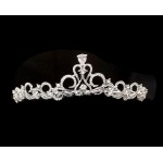 Coroana eleganta pentru mireasa CR044 Argintie cu cristale din sticla Coroana eleganta pentru mireasa CR044 Argintie cu cristale din sticla